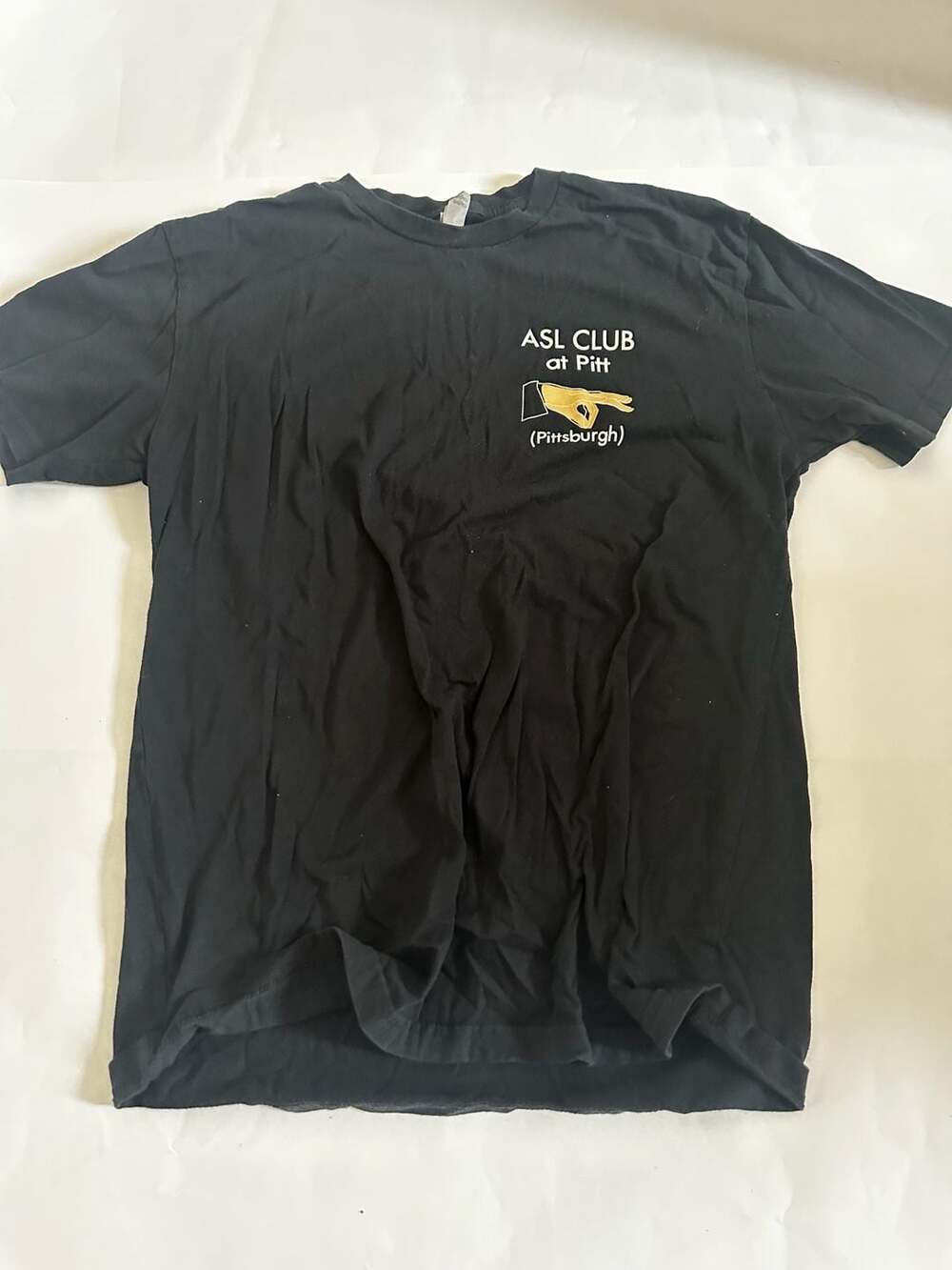 Next Level Apparel ASL Club at Pitt T-Shirt Black